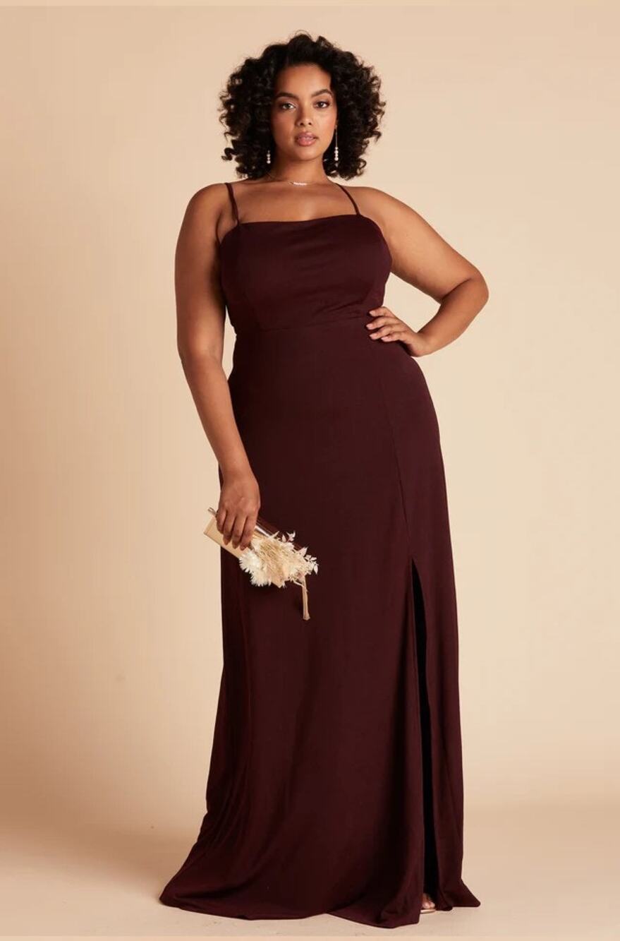 1459  NWT Birdy Grey Benny Crepe Bridesmaids Dress Cabernet Size Small